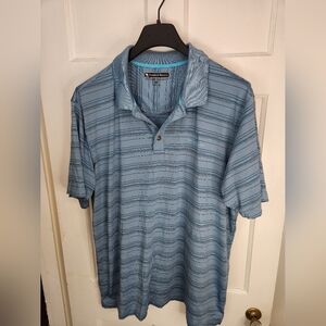 Pebble Beach Men's Polo in Light Blue with Pattern
